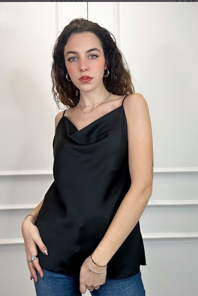 Top satin Jazzley col drapé