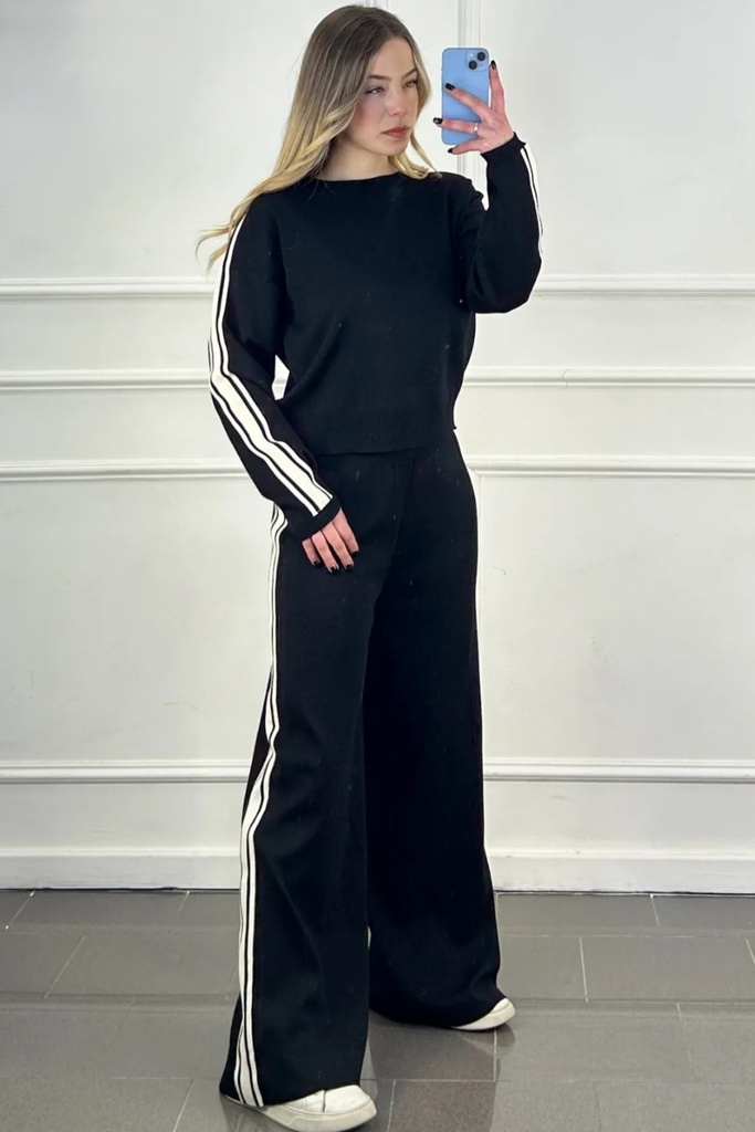Ensemble jumeau en tricot Jaidy avec ruban