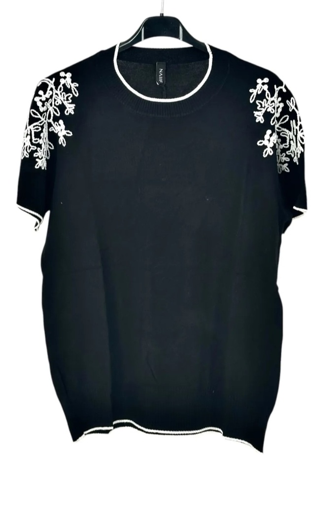 Embroidered t-shirt Kess