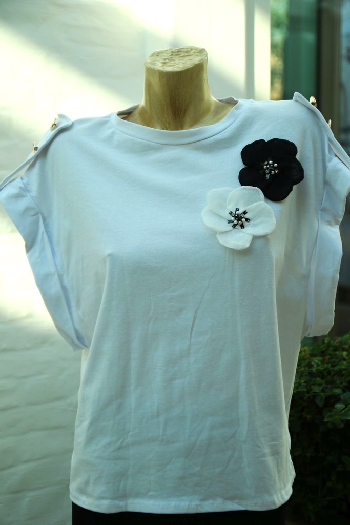 T-shirt Jabir 2 oplegbloemen