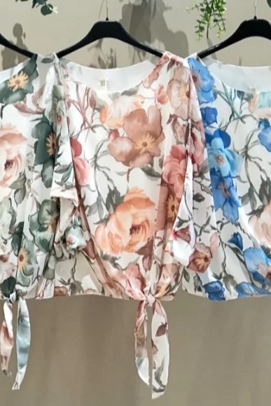 Blouse Kenzie with waist button