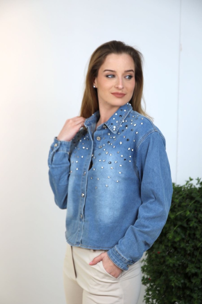 Jeans blouse Jones strass