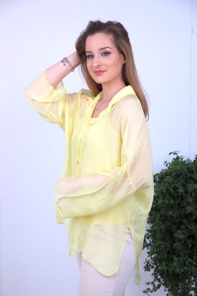 Silk tunic Jamey collar