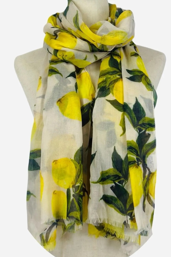 Foulard Jimme imprimé citron
