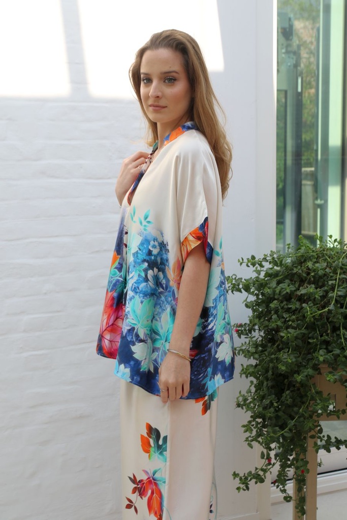 Blouse en soie Jantje nm leaf