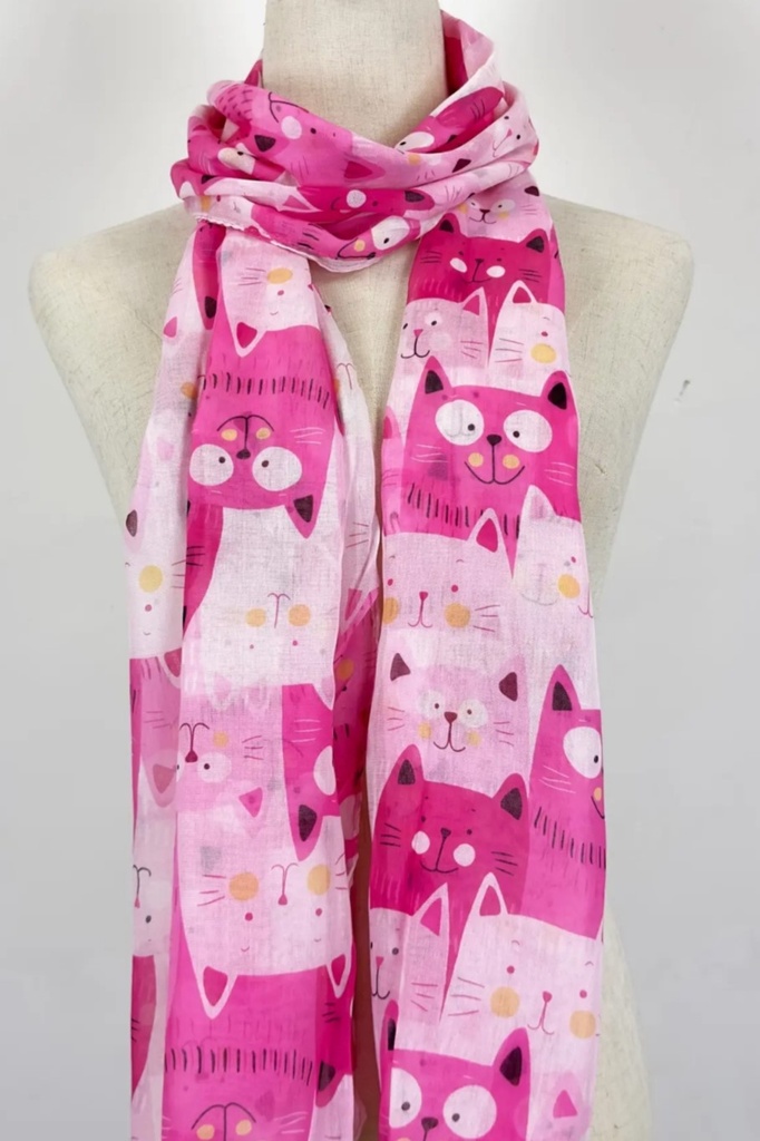 Scarf Kailani smiling cats