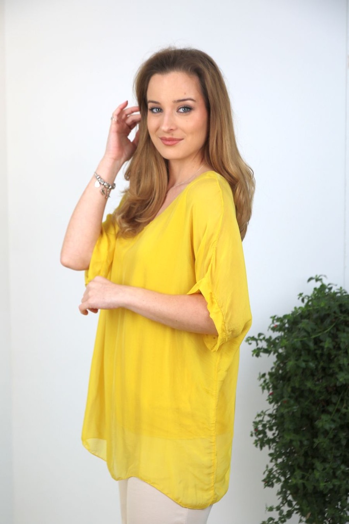 Silk tunic Jeslynn open back