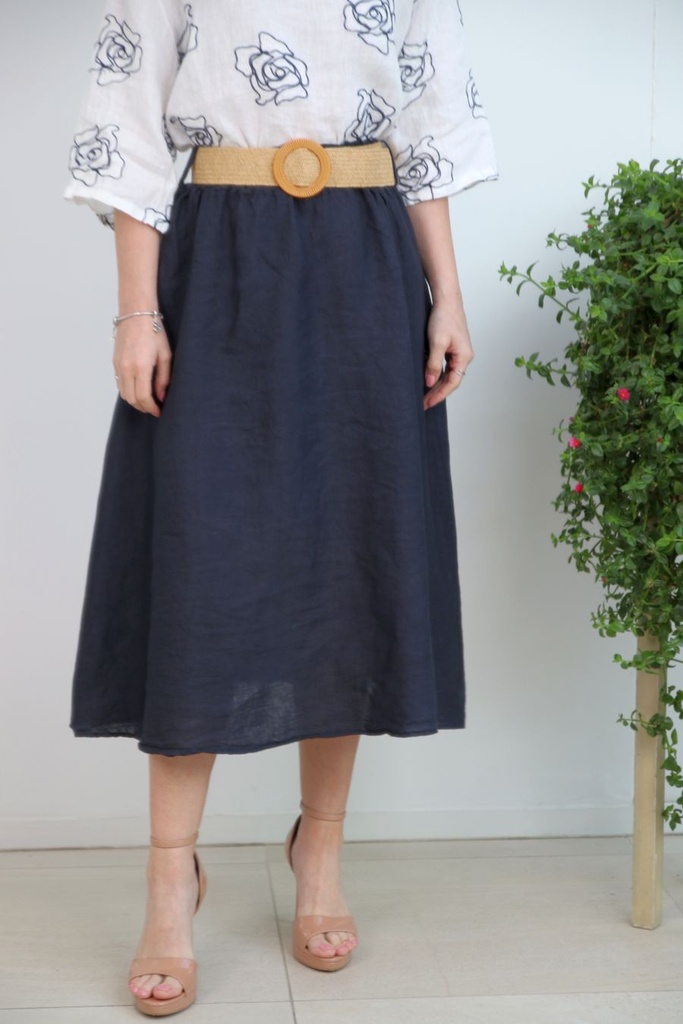 Linen bell skirt Keana