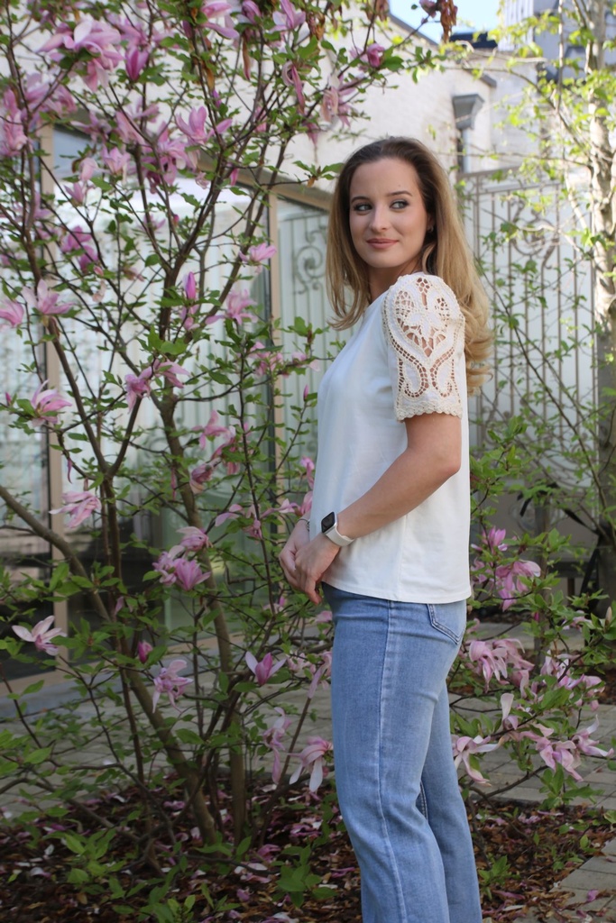 Chemise Keona manche crochetée