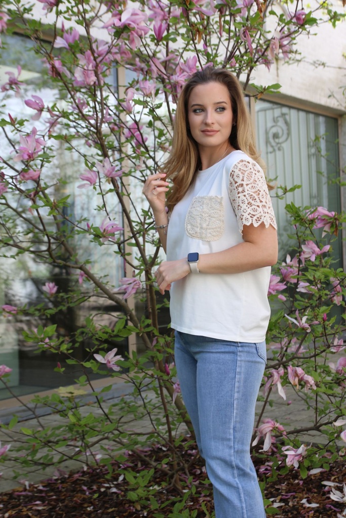 Shirt Klaas-Jan crocheted sleeve