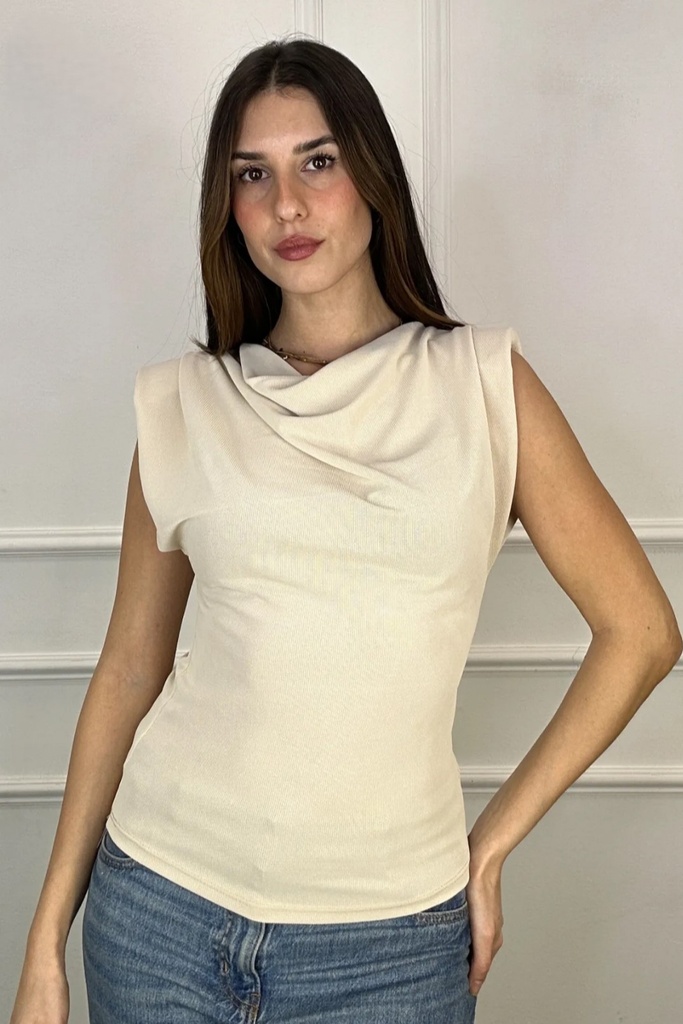 T-shirt Koen drape collar