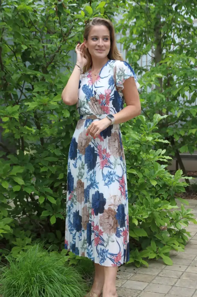 Robe florale Josina manche volantée