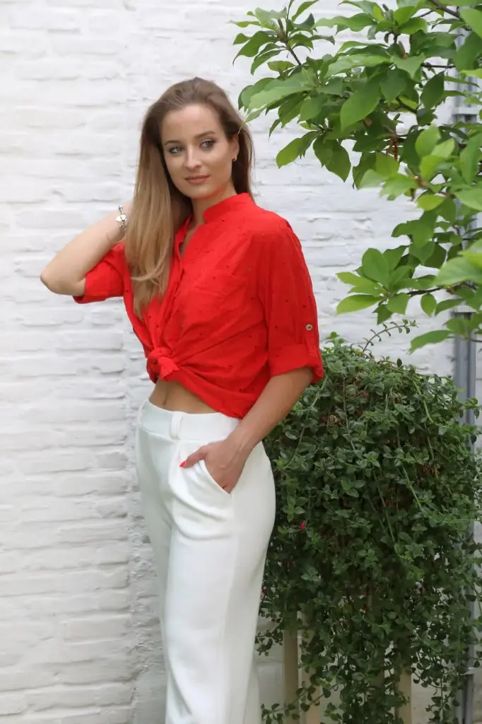Geborduurde blouse Kailen