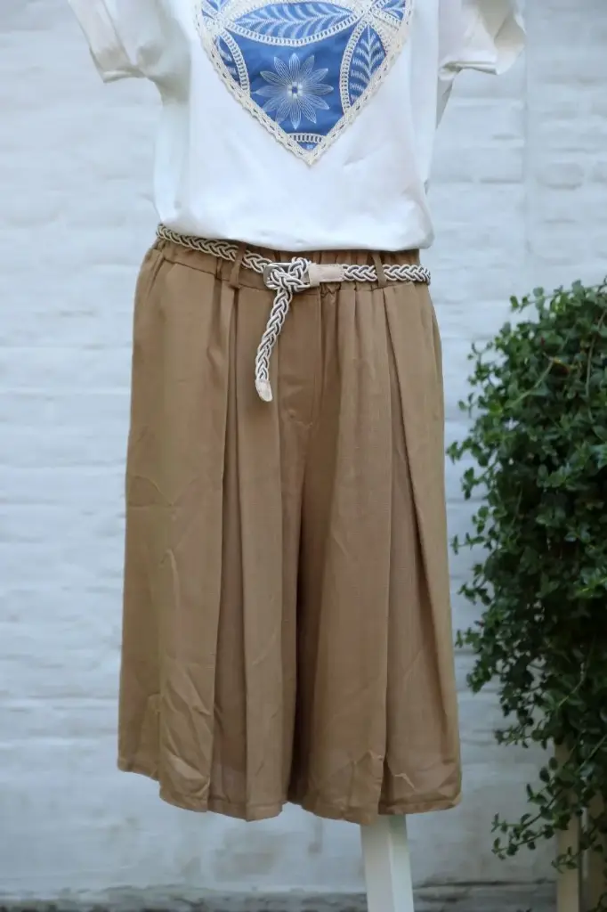 Pants skirt Jaxson 2 jump pleats braided eco leather belt