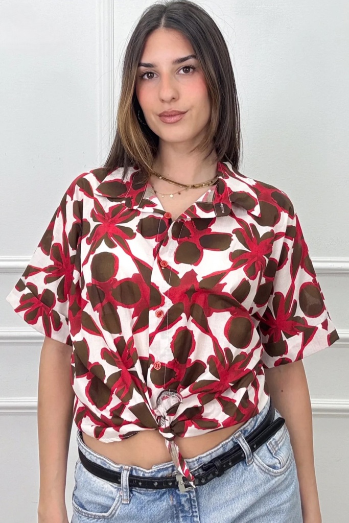 Blouse Jaroah nm100 wazige bloemenprint