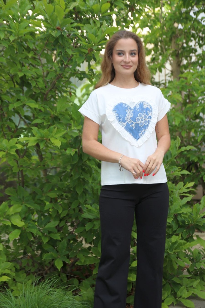T-shirt 226 Java nm100 XL hart denim en gehaakt