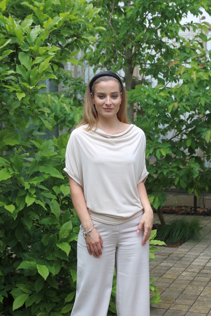 T-shirt Kyam drape collar