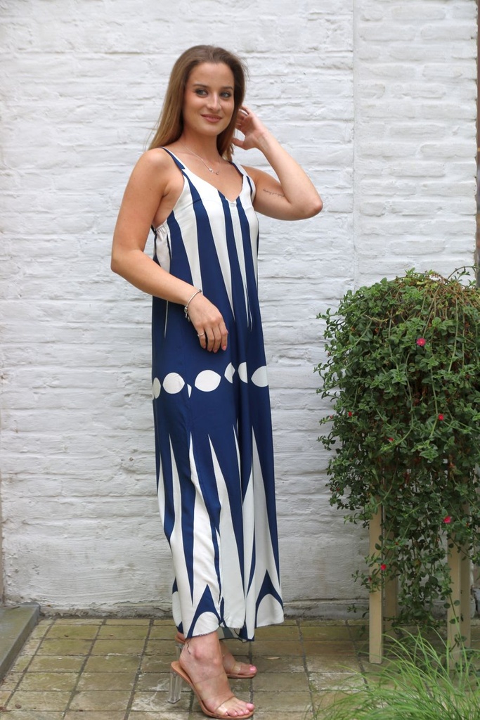 Jumpsuit Jayesh nm100 scherp getand wijde pijp