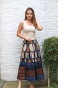 Jupe cloche Jaydian nm100 imprimés géométriques 3 plis sautés