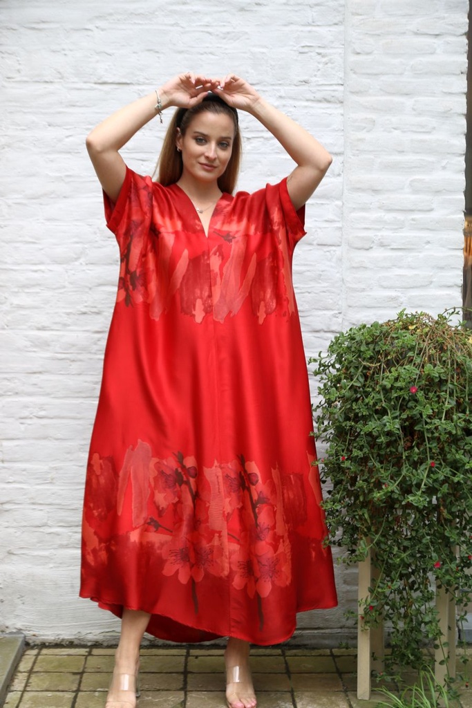 Long satin dress Kiomy nm100