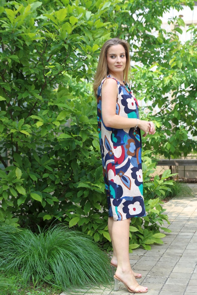 Jurk Jaymi nm100 getekende xl waterverfbloemen