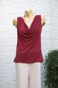 T-shirt Jo nm85 drapagekraag knoop aan linkerbuik