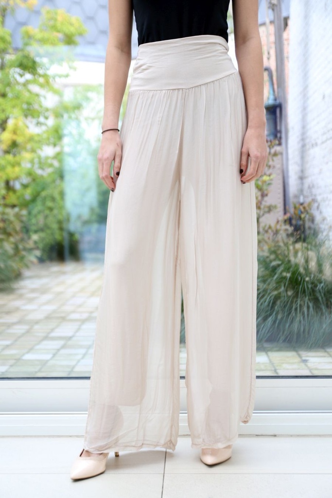 Silk flare pants Lars nm98