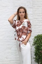 Blouse Joannes nm43 xl anemone print waist button