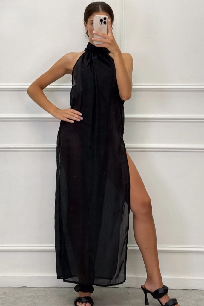 Robe dos nu Mike fente haute