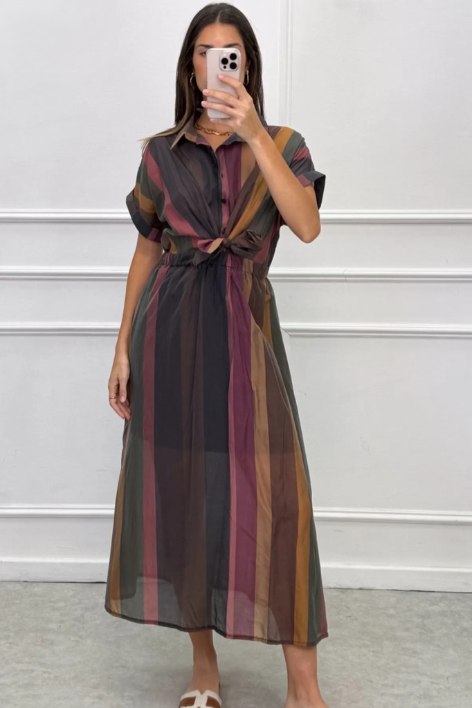 Striped shirt dress Merel nm90