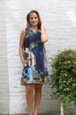 Dress Jerano nm98 Mediterranean houses open neck A-line
