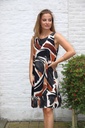 Robe Jamilah nm100 dye rayures col ouvert A-line