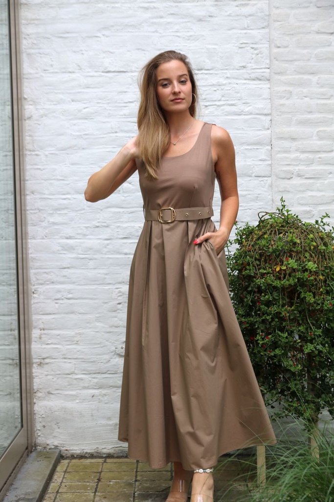 Long dress Lex nm90 open neck up viscose jersey