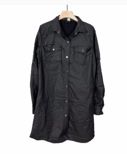 Mathijs shirt dress in leather-look nm78