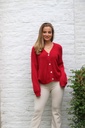 Cardigan Larissa nm25 V-hals 4 nacrÃ© knopen bevat baby alpaga en wol