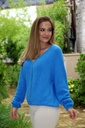 Cardigan Leroy 5 nacrÃ© knopen nm25 kraagloze V-hals