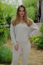 Cardigan Leroy 5 boutons nacre nm25 sans col V