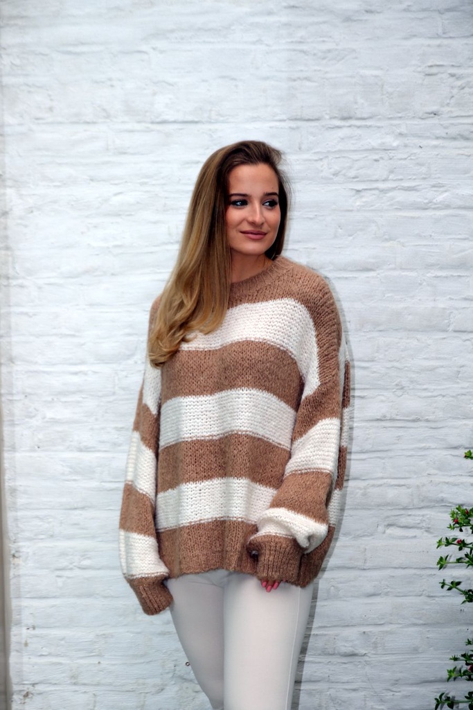 Pul Lexie nm20 brede horizontale streepjacquard