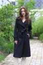 Long coat Loet double row of buttons point collar