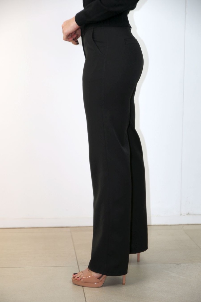 Gabardine flarebroek Laure hoge taille 