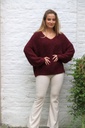Pul Lente nm22 bouclÃ© V-hals bevat alpaga en wol