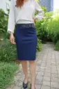 Gabardine rok Lenthe nm68 tube visgraat jacquard 
