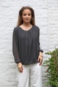 Blouse Lizzie nm43 stippenprint open hals 