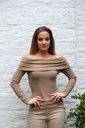 Pul  Leia nm30 off-shoulder fijn gelijnd 