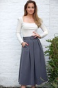 Rok Lyna nm25 3 springplooien gabardine 2 insteekzakken