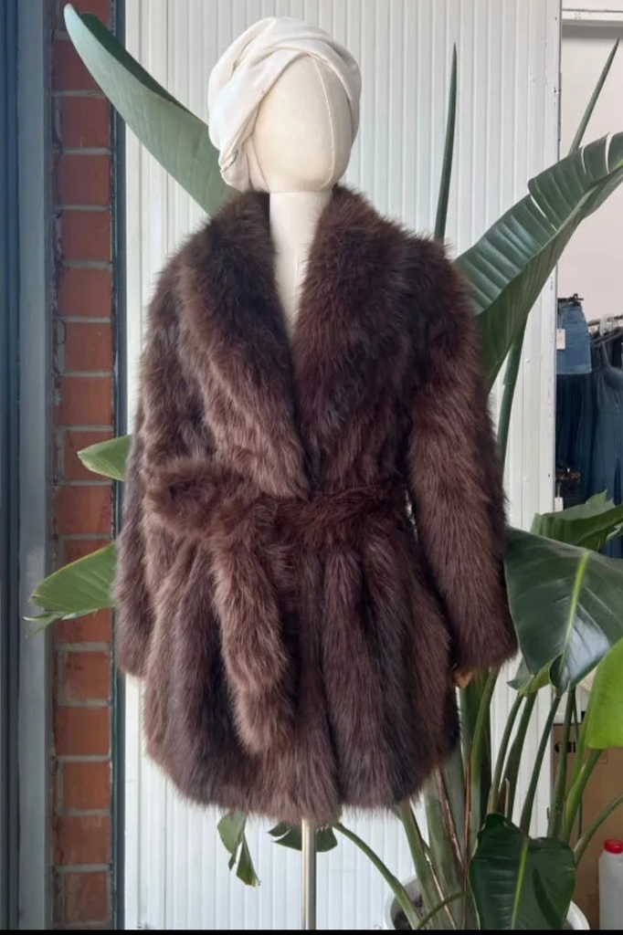 Pelsen jas Livvy eco pels lengte 3/4