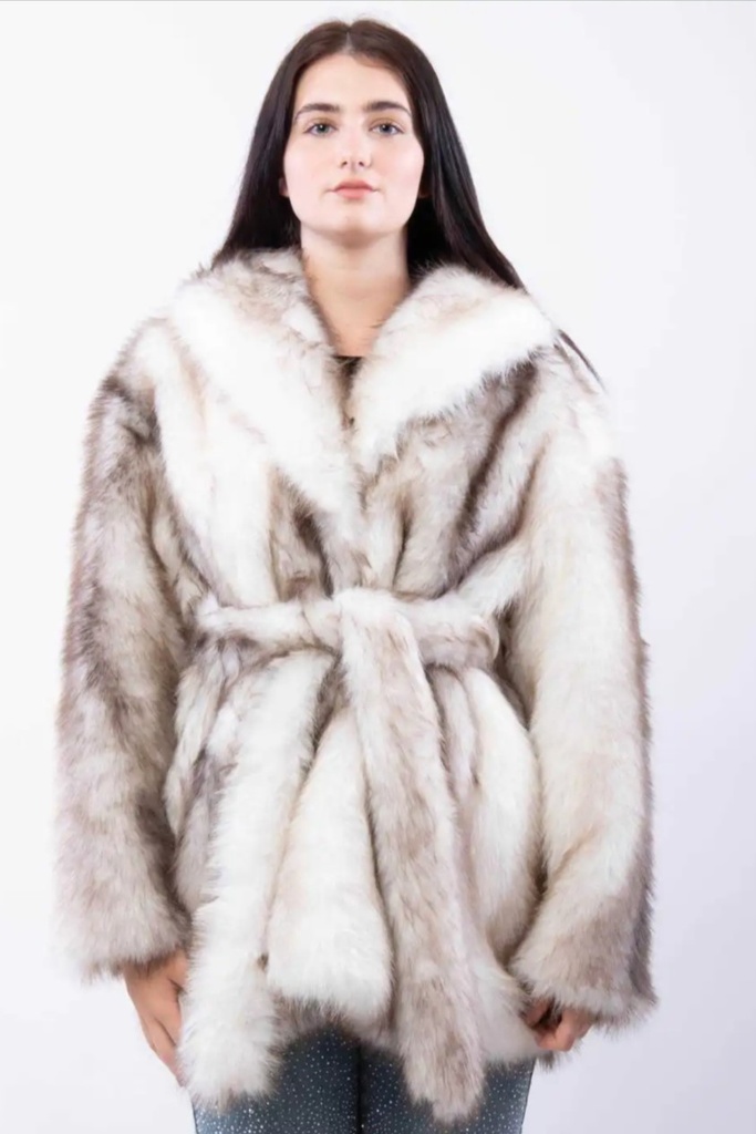 Pelsen jas Livvy eco pels lengte 3/4