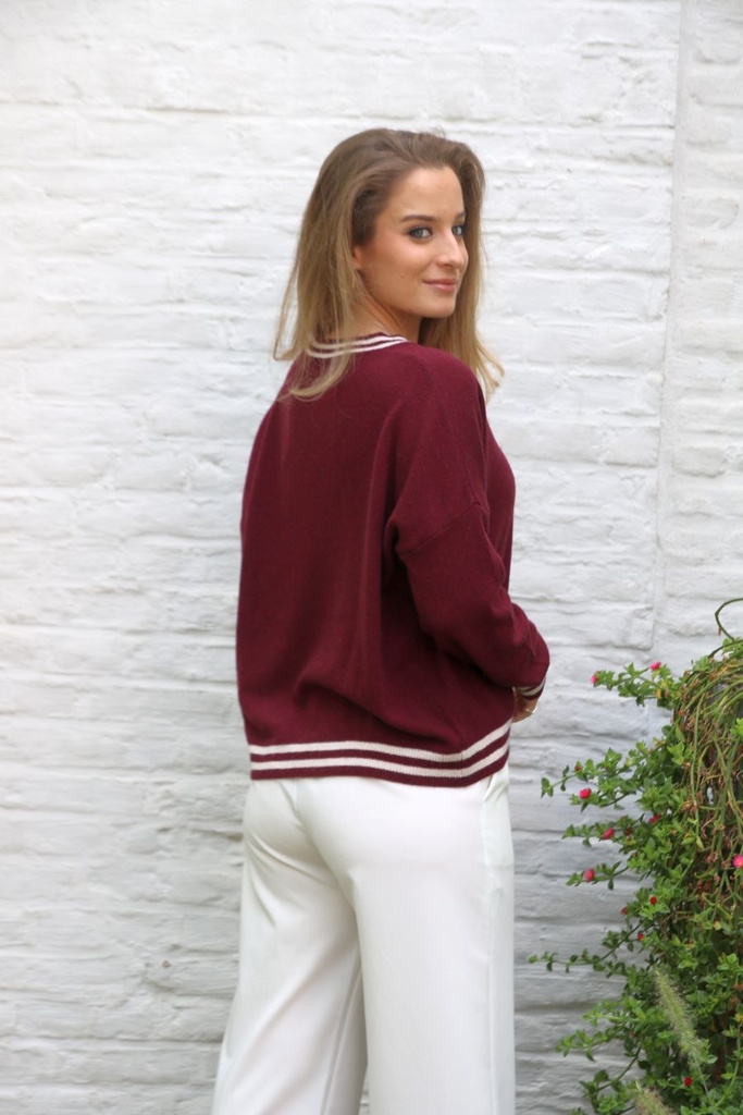 Pul Liss nm80 V-hals dubbele ingeweven bies 