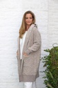 Tricot lange mantel Lauri nm26 bouclé capuchon zakken 