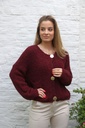 Bouclé cardigan Mike met gouden knopen nm20